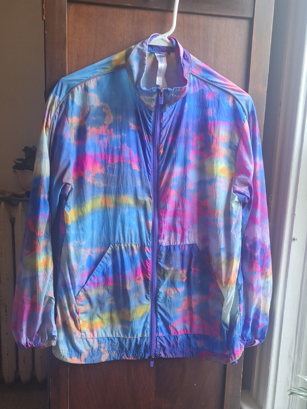Fabletics Size XS Colorful Neon Watercolor Lightweight Windbreaker Jacket